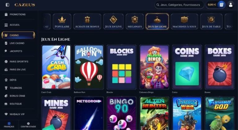 Cazeus login - Découvrez le plaisir de casino en ligne avec Cazeus en France