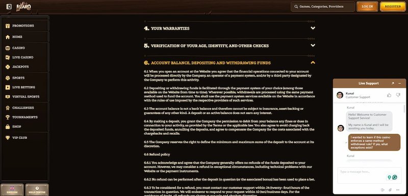 Lizaro casino online, lizaro casino login